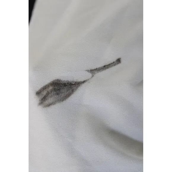 Boss Hugo Boss Women Basic Beige Button Up Blouse Long Sleeve Round Neck Size 8 - Picture 5 of 9